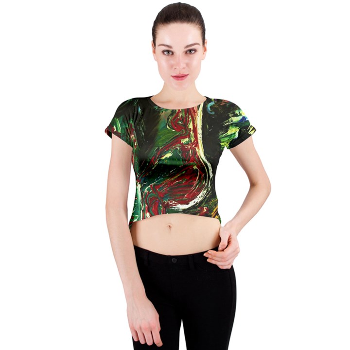 Dscf2240 - moon sonate Crew Neck Crop Top