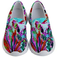 Dscf1472   Copy - Blooming Desert With Red Cactuses Kid s Lightweight Slip Ons by bestdesignintheworld