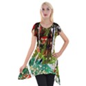 April -    Birds Of Paradise Short Sleeve Side Drop Tunic View1