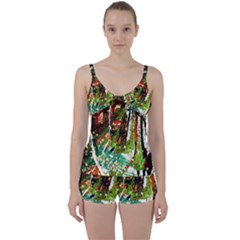 April -    Birds Of Paradise Tie Front Two Piece Tankini by bestdesignintheworld