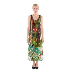 April -    Birds Of Paradise Sleeveless Maxi Dress by bestdesignintheworld