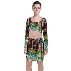 April -    Birds Of Paradise Long Sleeve Crop Top & Bodycon Skirt Set by bestdesignintheworld