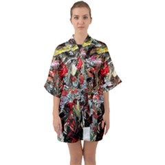 Dscf2312 Eden Garden-2 Quarter Sleeve Kimono Robe