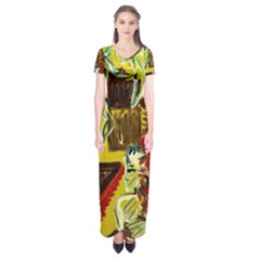 Dscf1482 - Ancient Geomenty Short Sleeve Maxi Dress by bestdesignintheworld