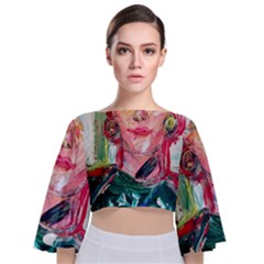 Dscf2299 - Texan Girl Tie Back Butterfly Sleeve Chiffon Top