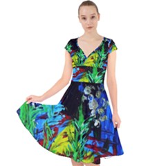 Dscf2472 - Perfect Night For Samurai Cap Sleeve Front Wrap Midi Dress by bestdesignintheworld