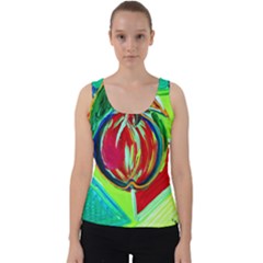 Dscf1458 - Fruits Geometry Velvet Tank Top