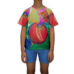 Dscf1425 (1) - Fruits And Geometry-2 Kids  Short Sleeve Swimwear by bestdesignintheworld