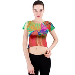 Dscf1425 (1) - Fruits And Geometry-2 Crew Neck Crop Top by bestdesignintheworld