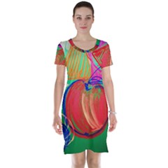 Dscf1425 (1) - Fruits And Geometry-2 Short Sleeve Nightdress by bestdesignintheworld