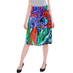 Dscf1366 - Birds Of Paradise Midi Beach Skirt by bestdesignintheworld