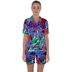 Dscf1366 - Birds Of Paradise Satin Short Sleeve Pyjamas Set by bestdesignintheworld