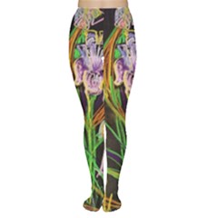 Dscf1378 - Irises On The Black Women s Tights by bestdesignintheworld