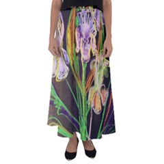 Dscf1378 - Irises On The Black Flared Maxi Skirt by bestdesignintheworld