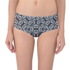 Modern Tribal Bold Pattern Mid-Waist Bikini Bottoms