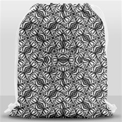 Modern Tribal Bold Pattern Drawstring Bag (Large)