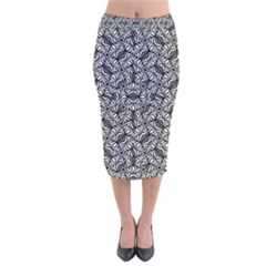 Modern Tribal Bold Pattern Velvet Midi Pencil Skirt by dflcprints