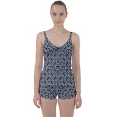 Modern Tribal Bold Pattern Tie Front Two Piece Tankini