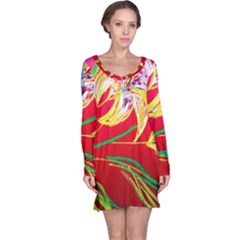 Dscf1393 - Tender Bright Lillies Long Sleeve Nightdress by bestdesignintheworld