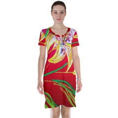 Dscf1393 - Tender Bright Lillies Short Sleeve Nightdress by bestdesignintheworld