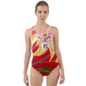 Dscf1393 - tender bright lillies Cut-Out Back One Piece Swimsuit View1