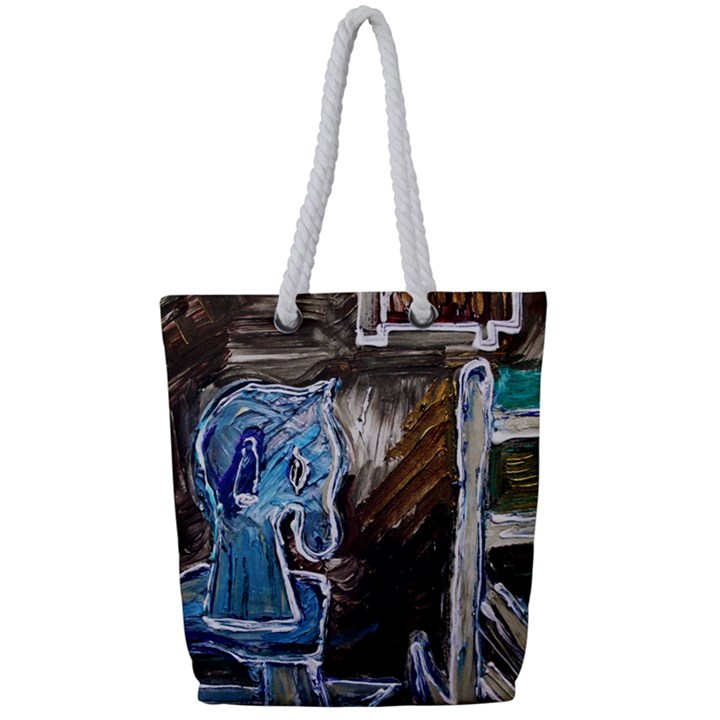 Dscf2546 - toy horsey Full Print Rope Handle Tote (Small)