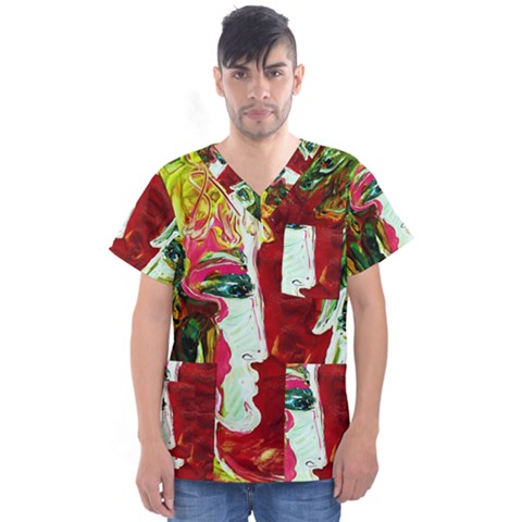 Dscf1676 - Roxana And Alexander Men s V-neck Scrub Top by bestdesignintheworld