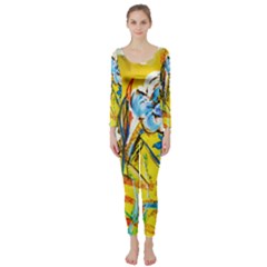 Dscf1422 - country flowers in the yard Long Sleeve Catsuit