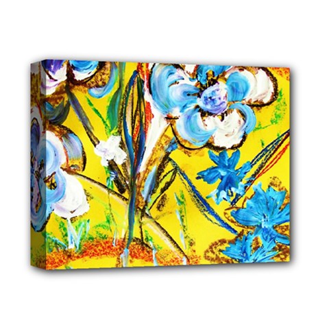 Dscf1422 - Country Flowers In The Yard Deluxe Canvas 14  X 11  by bestdesignintheworld