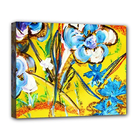 Dscf1422 - Country Flowers In The Yard Deluxe Canvas 20  X 16   by bestdesignintheworld