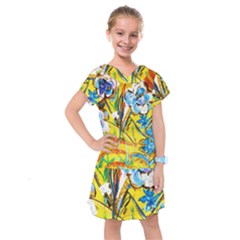 Dscf1422 - country flowers in the yard Kids  Drop Waist Dress