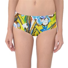 Dscf1422 - Country Flowers In The Yard Mid-waist Bikini Bottoms by bestdesignintheworld