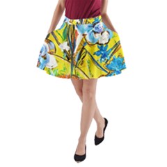 Dscf1422 - Country Flowers In The Yard A-line Pocket Skirt by bestdesignintheworld