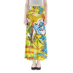 Dscf1422 - Country Flowers In The Yard Full Length Maxi Skirt by bestdesignintheworld