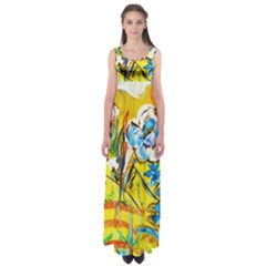 Dscf1422 - Country Flowers In The Yard Empire Waist Maxi Dress by bestdesignintheworld