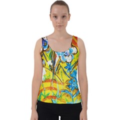 Dscf1422 - Country Flowers In The Yard Velvet Tank Top by bestdesignintheworld