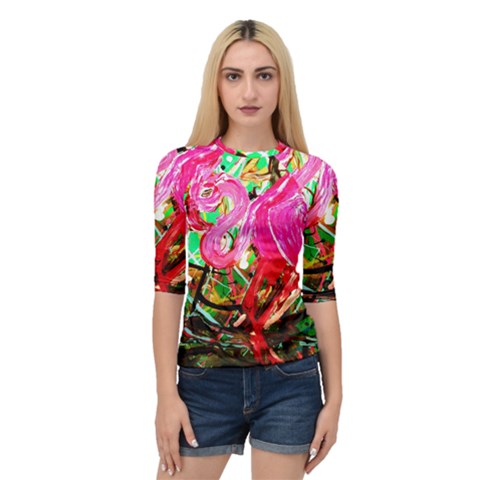 Dscf2035 - Flamingo On A Chad Lake Quarter Sleeve Raglan Tee by bestdesignintheworld