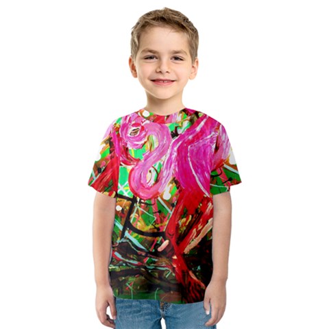 Dscf2035 - Flamingo On A Chad Lake Kids  Sport Mesh Tee by bestdesignintheworld