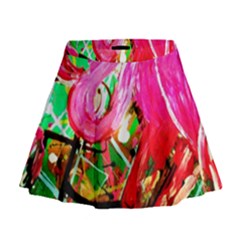 Dscf2035 - Flamingo On A Chad Lake Mini Flare Skirt by bestdesignintheworld