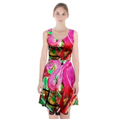 Dscf2035 - Flamingo On A Chad Lake Racerback Midi Dress by bestdesignintheworld