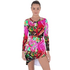 Dscf2035 - Flamingo On A Chad Lake Asymmetric Cut-out Shift Dress by bestdesignintheworld