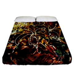 Dscf3438 - Golden Flowers In Ceramics Fitted Sheet (california King Size) by bestdesignintheworld