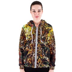 Dscf3438 - Golden Flowers In Ceramics Women s Zipper Hoodie by bestdesignintheworld