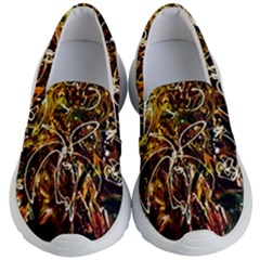 Dscf3438 - Golden Flowers In Ceramics Kid s Lightweight Slip Ons by bestdesignintheworld