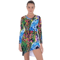 Dscf1611 - Lady In Kimono And Tulip Tree Asymmetric Cut-out Shift Dress by bestdesignintheworld