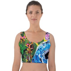 Dscf1611 - Lady In Kimono And Tulip Tree Velvet Crop Top