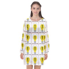 I Think I Dream I Create Long Sleeve Chiffon Shift Dress  by ArtworkByPatrick