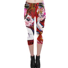 Dscf1554 - Madonna And Child Capri Leggings  by bestdesignintheworld