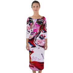 Dscf1554 - Madonna And Child Quarter Sleeve Midi Bodycon Dress by bestdesignintheworld