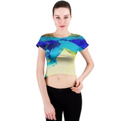 Dscf3229 - Kite In Brasil Crew Neck Crop Top by bestdesignintheworld